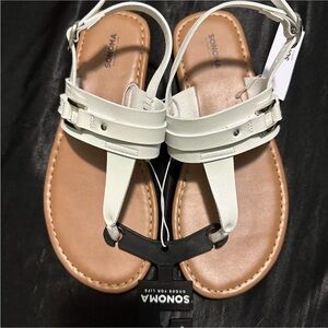 NWT white sandals